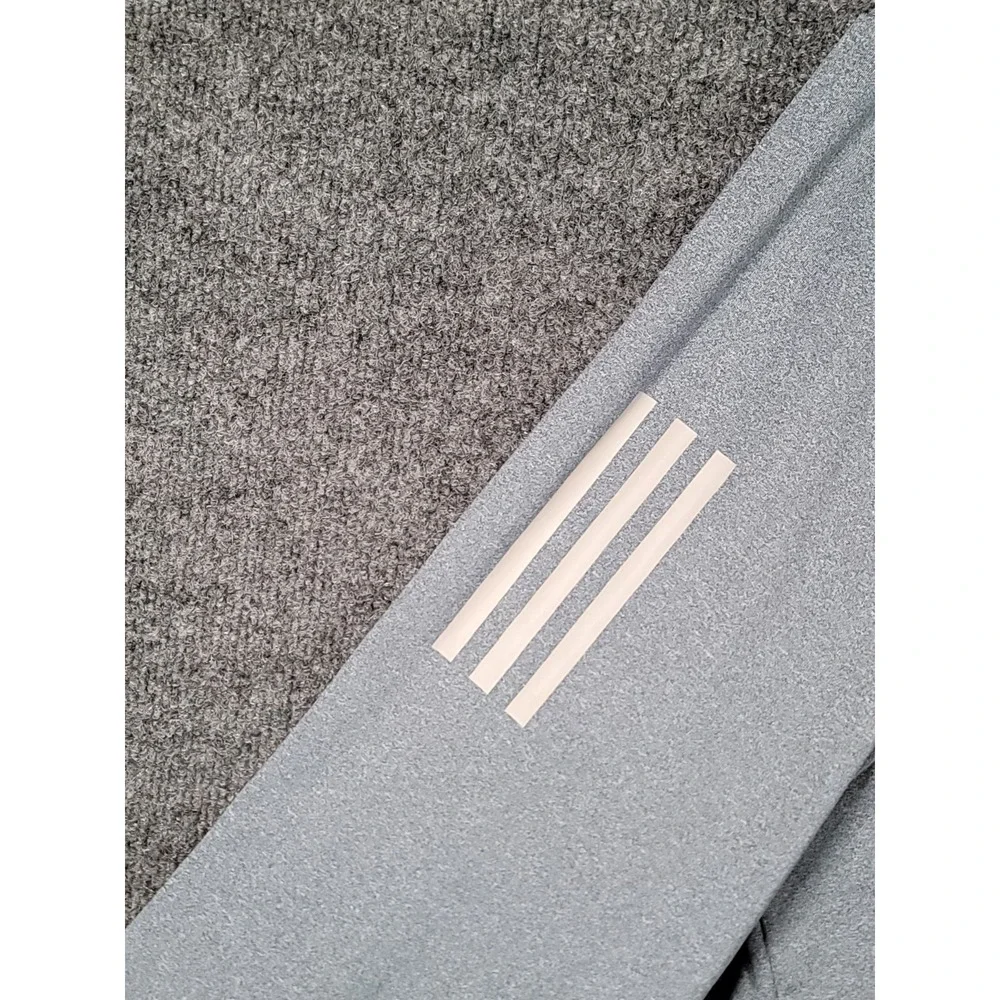 Adidas Shirt Mens XXL 1/4 Zip Performance Long Sleeve Active Workout Gray Golf